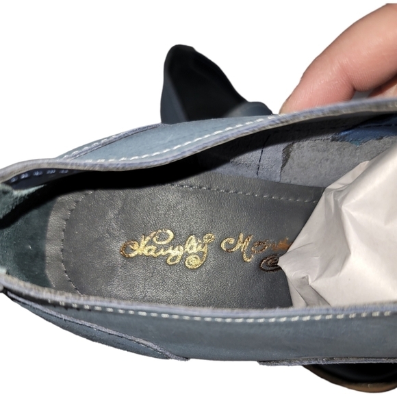Naughty Monkey Slip Knot Blue Slip-on Leather Oxford Loafers 9.5 - Picture 9 of 9